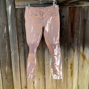 Zara Woman medium rise slim fit nude jeans